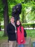 Melissa and Andy at the Rodin Garden in Paris