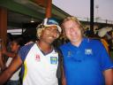 Andy and Lasith Malinga (We Had Just Sprinted Up a Huge Hill to Meet the Bus)