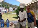 Melissa and the Soup Master after the Sri Lanka Versus Ireland Match in Grenada