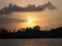 A Beautiful Panamanian Sunset as We Left the Staging Area (aka â€œThe Flats) and Entered the Actual Canal
