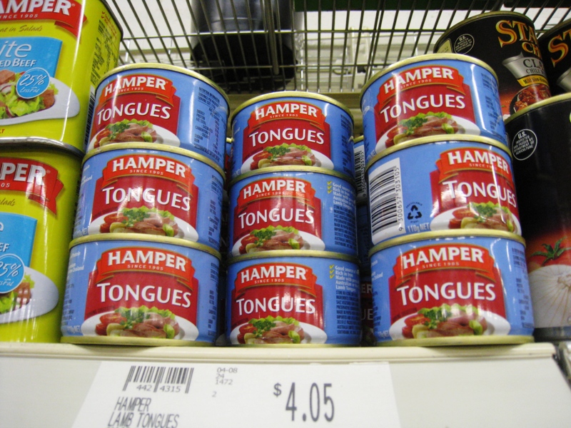 Canned Lambs Tongues -- YUCK!