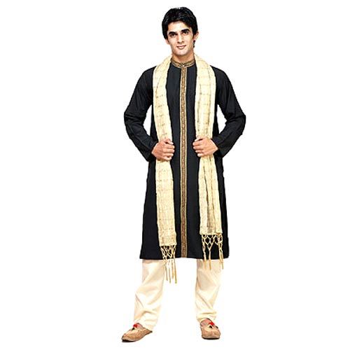 kurta-1 Kurta with Salwar, Shawl, and Kussha Shoes